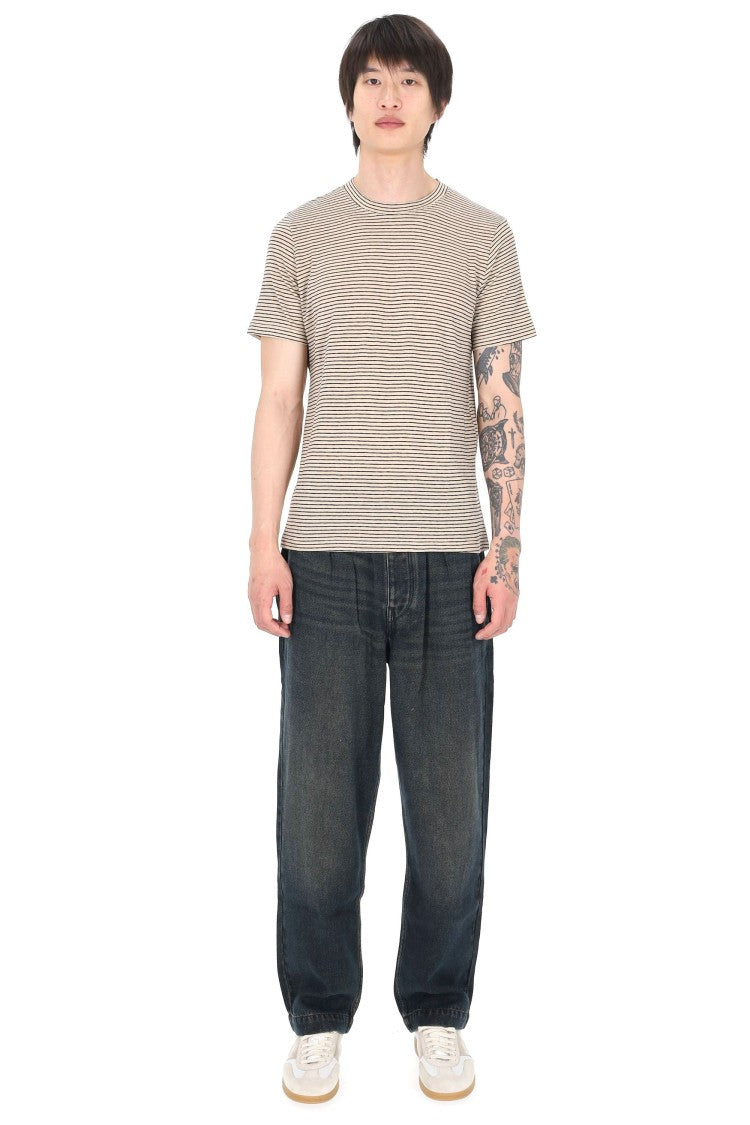 Isabel Marant Leon Light Cotton-Linen Striped T-Shirt