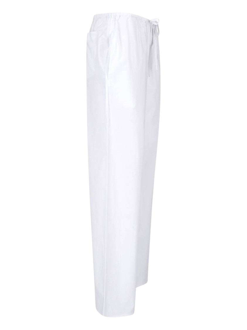 Matteau White Relaxed Wide-Leg Elastic Trousers