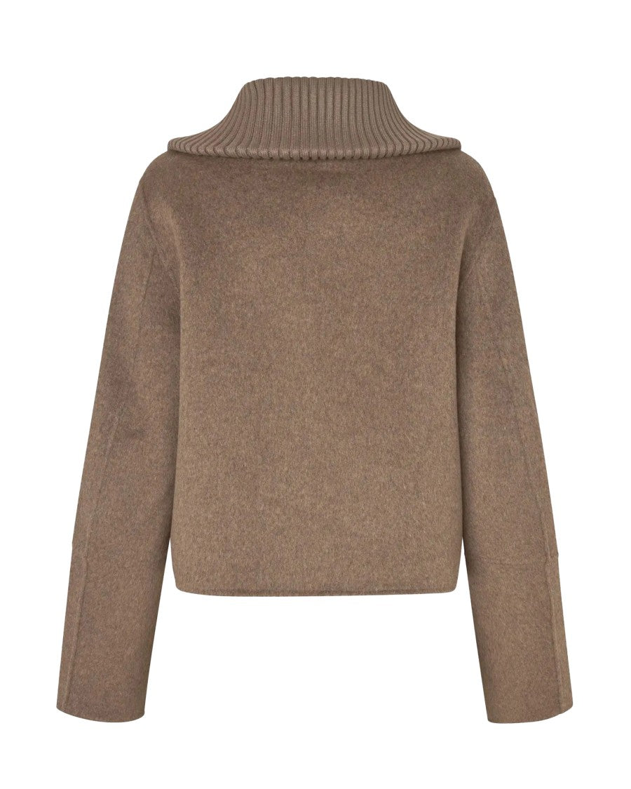 Samsøe Samsøe Lead Gray Sacleo Melange Cropped Jacket