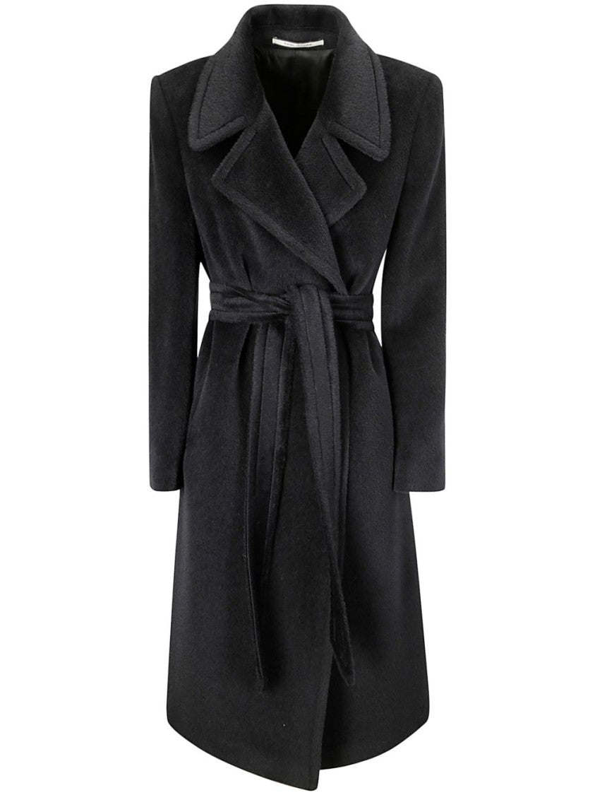 Tagliatore Tailored Alpaca And Virgin Wool Black Coat