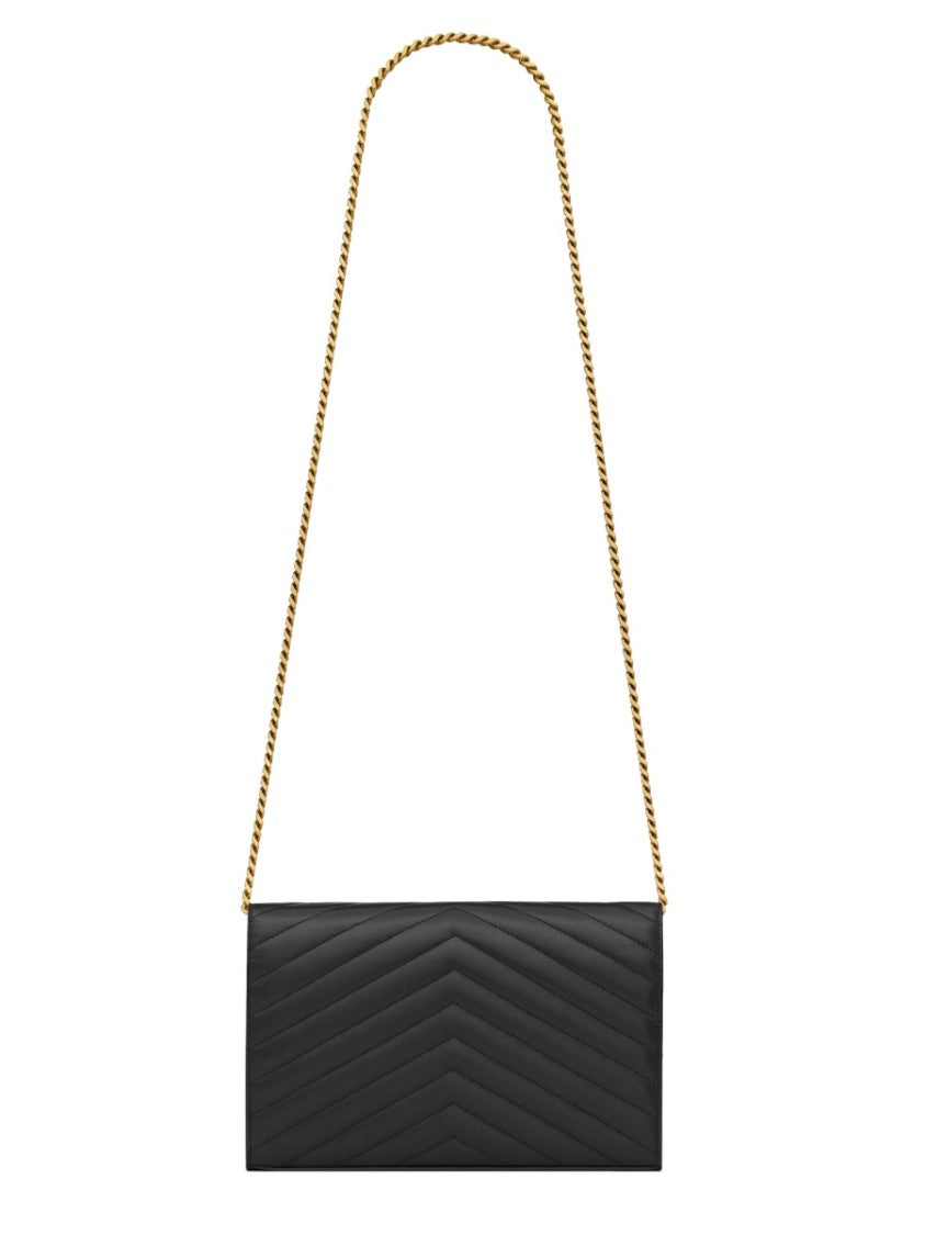 Saint Laurent "Cassandre" Clutch Bag With Chain