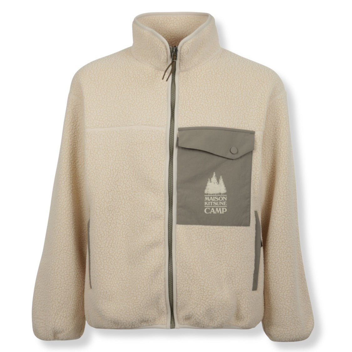 Maison Kitsuné Fleece Jacket With High Collar