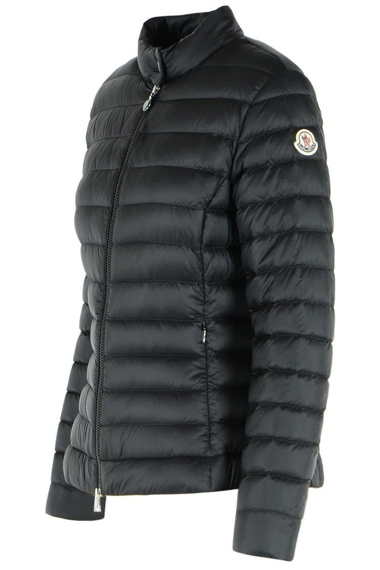 Moncler Padded Short Jacket With Horizontal Quilting And High Collar