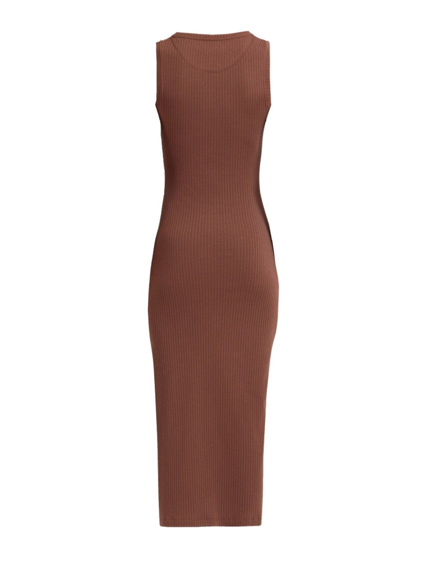 Marni Marni Frame Cotton Ribbed Midi Dress