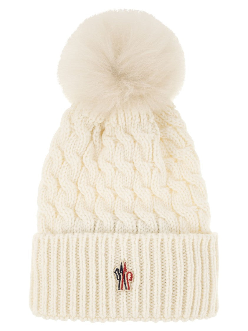 Moncler Grenoble Wool Hat With Pom Pom