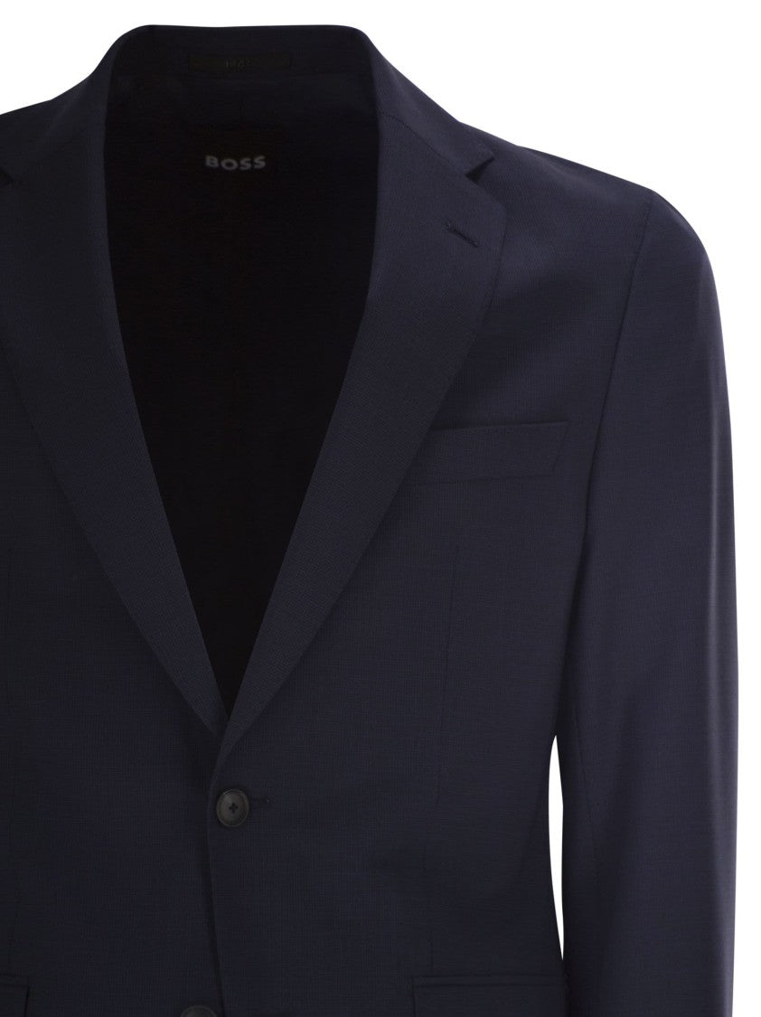 Boss Stretch Virgin Wool Blend Suit