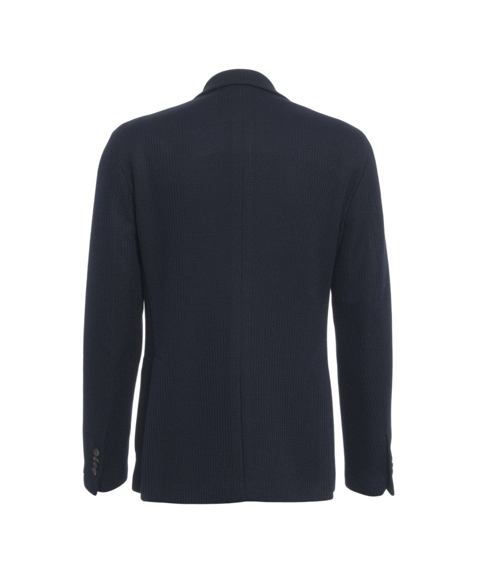 Tagliatore Double-Breasted Knit Blazer