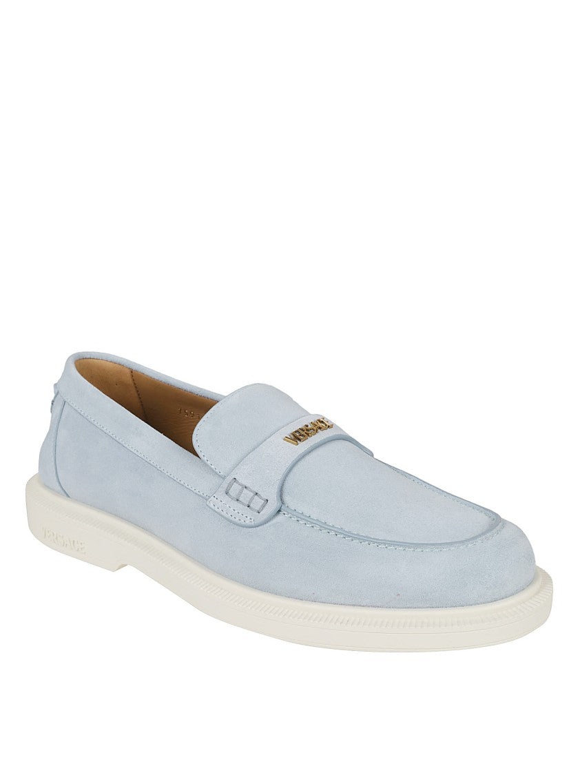 Versace Slip-On Suede Flat Shoes