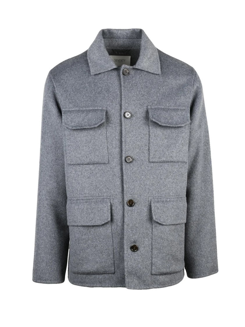Seventy Grey Unlined Wool-Blend Mid-Length Overcoat