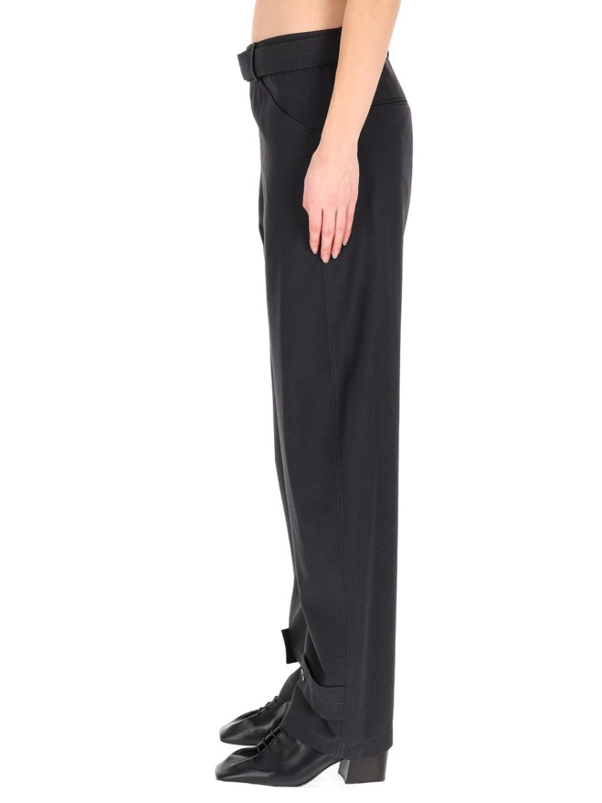 Lemaire Black Polyester-Blend Cropped Tailored Pants