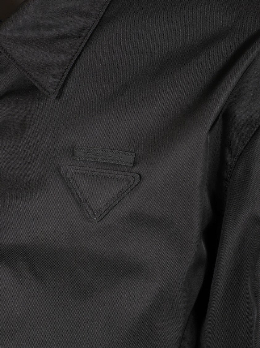 Prada Cropped Black Jacket With Minimalist Design