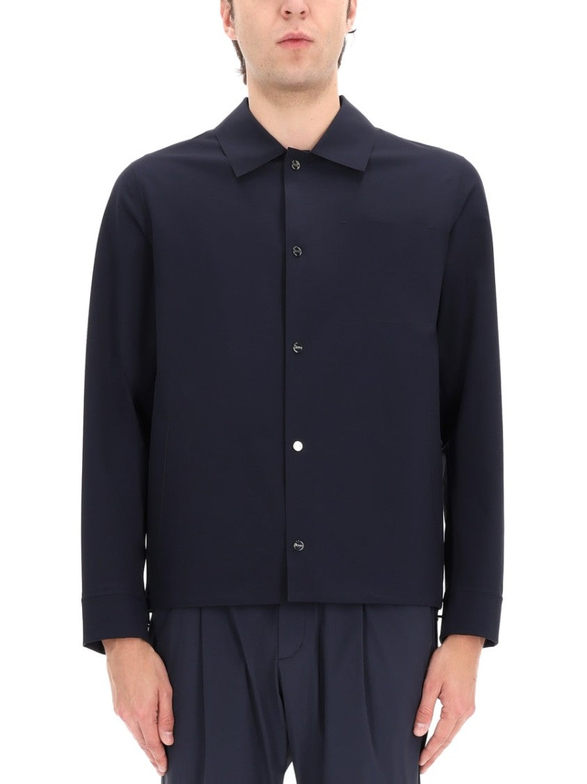 Herno Smooth Minimalist Chest Pocket Polyamide Jacket
