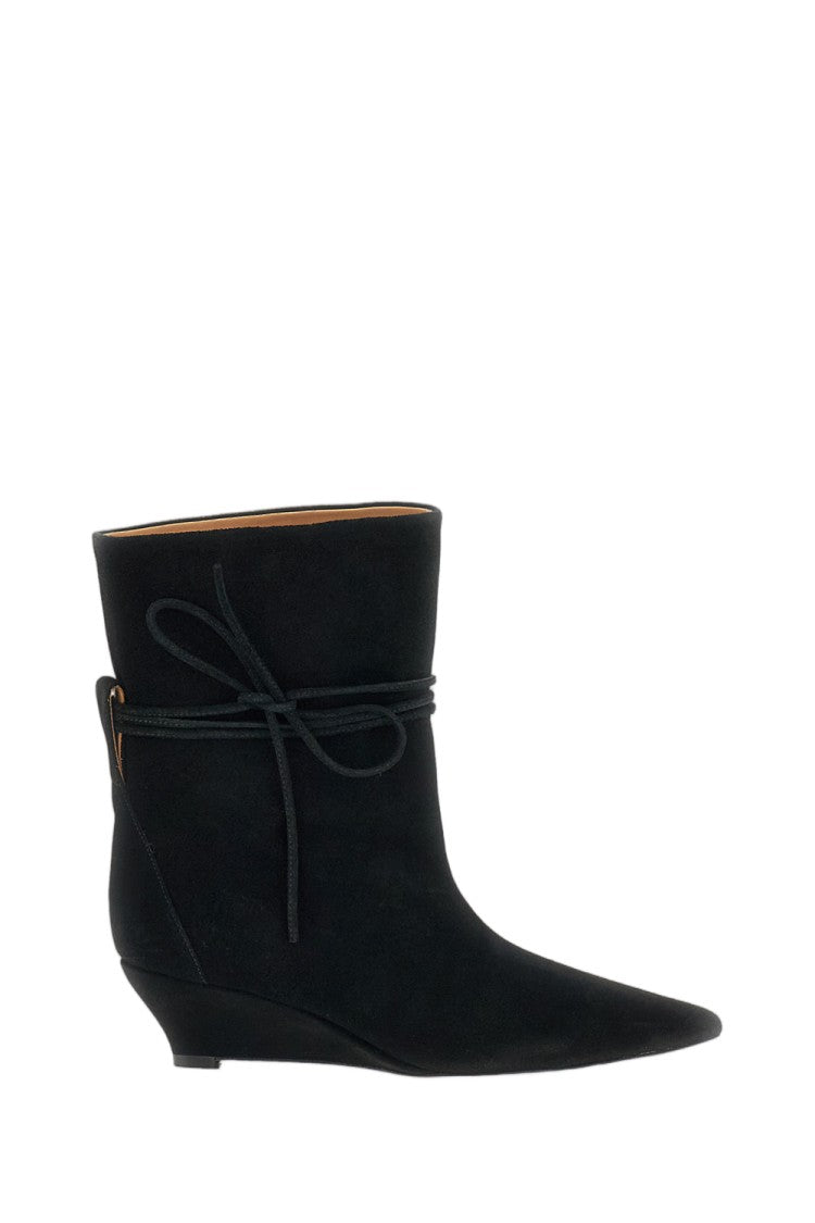 Odissi Black Suede Gemma Ankle Boots