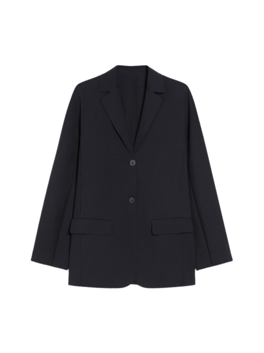 Max Mara Tailored Black Jacket With Notched Lapels