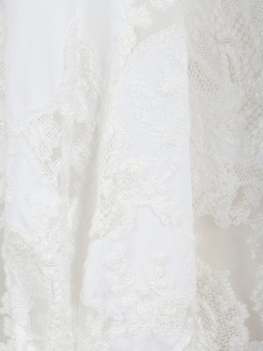 Ermanno Scervino Classic Lace-Detail Shirt With Cropped Silhouette