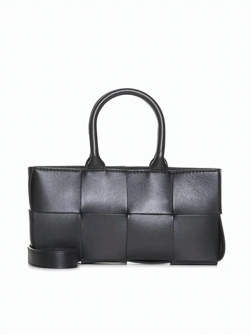 Bottega Veneta Rectangular Tote Bag With Woven Panel Design
