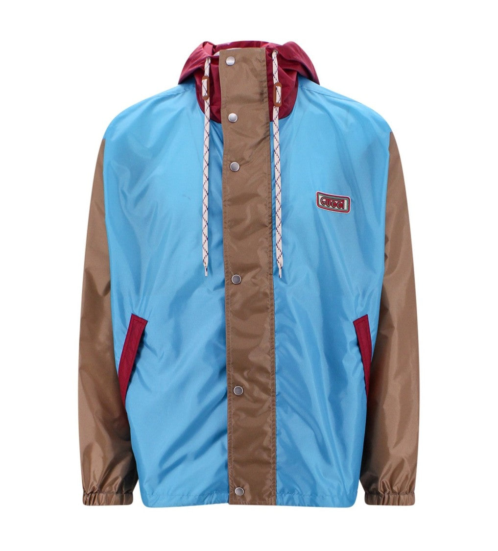 Gucci Color-Blocked Padded Jacket With Maroon Accents