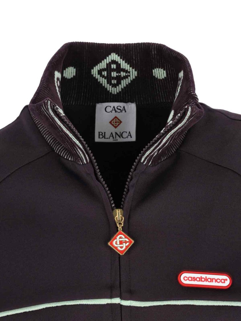 Casablanca Classic Structured Black Jacket With Front Zipper Closure