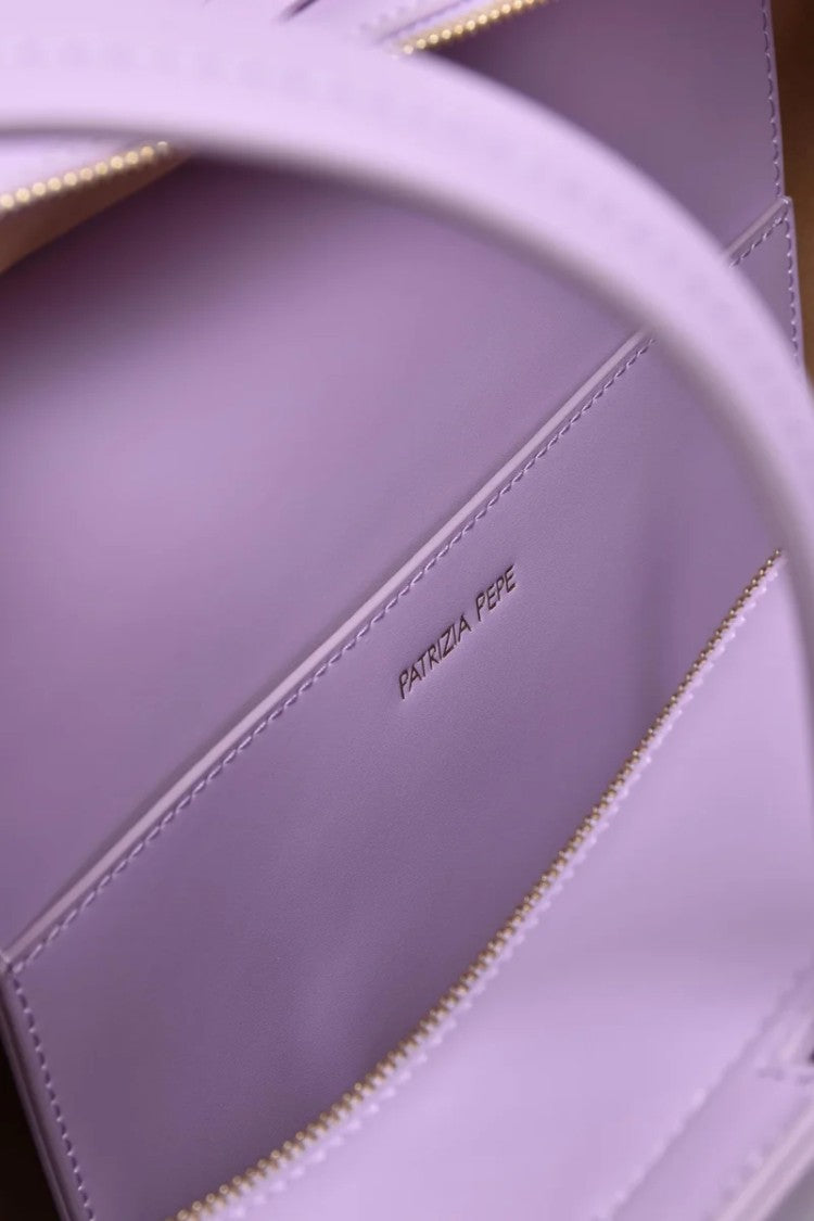 Patrizia Pepe Leather Shoulder Bag - Purple
