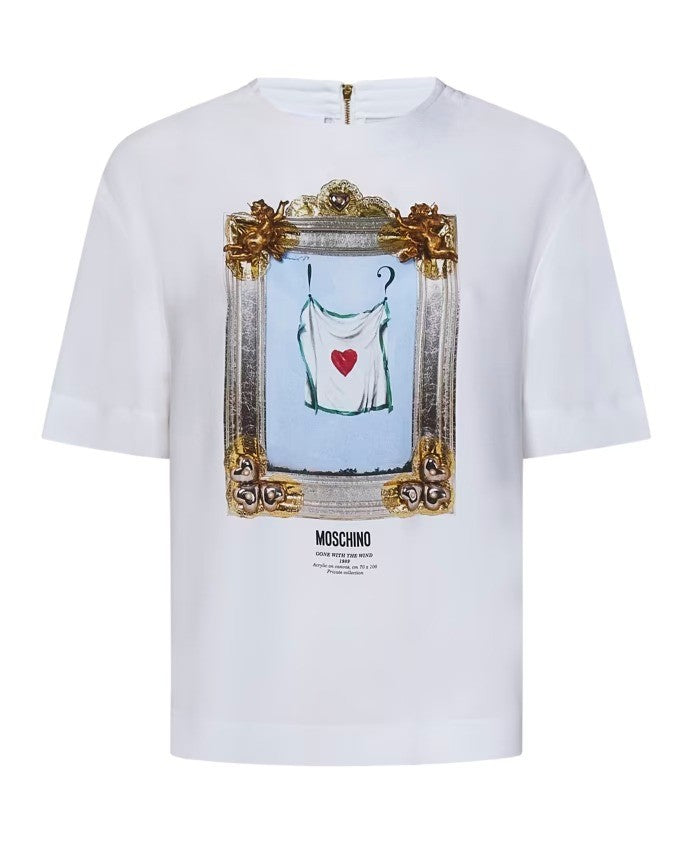 Moschino White T-Shirt With Graphic Print