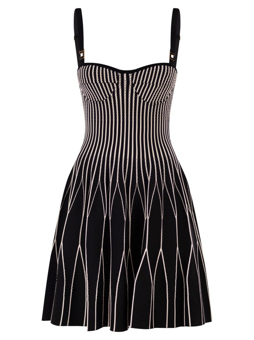 Elisabetta Franchi Two-Colour Knitted Dress