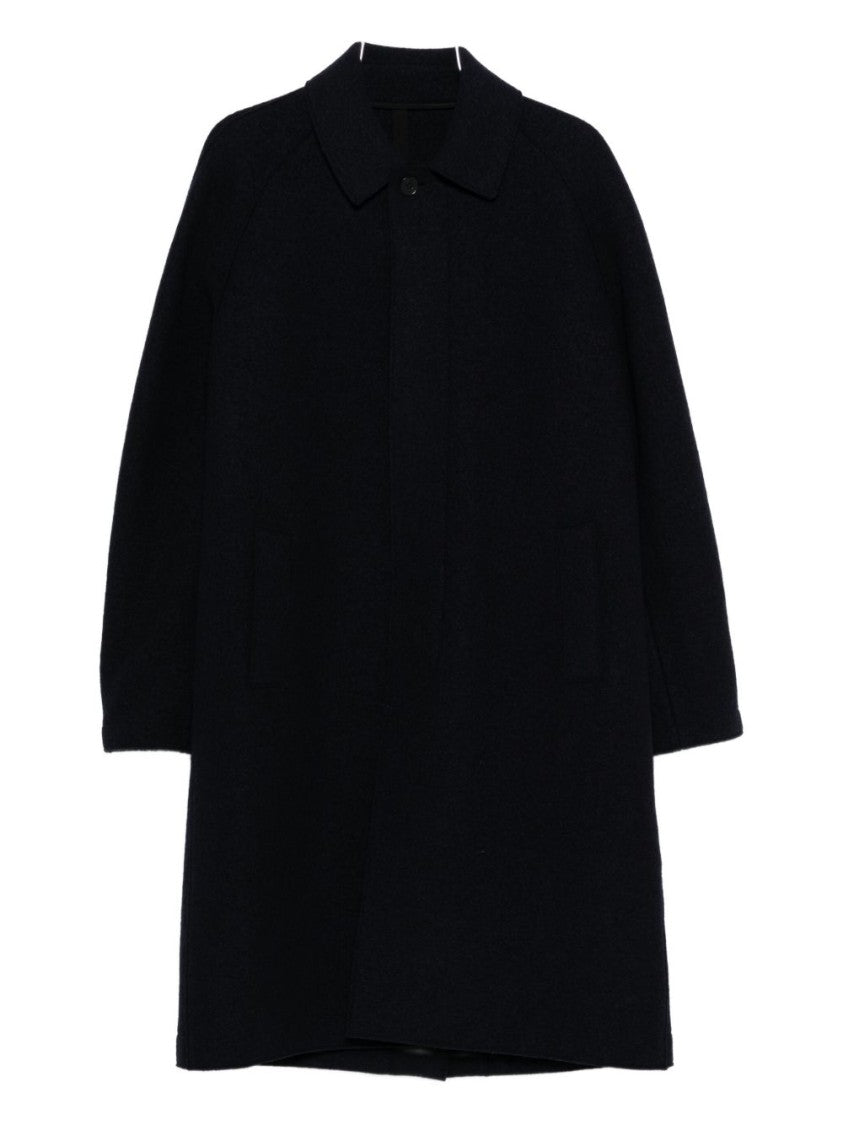 Harris Wharf London Long Coat In Virgin Wool