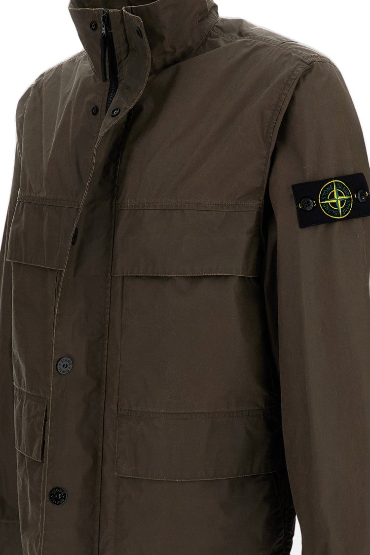 Stone Island Waxed Pigment Cotton/Polyester Canvas Jacket
