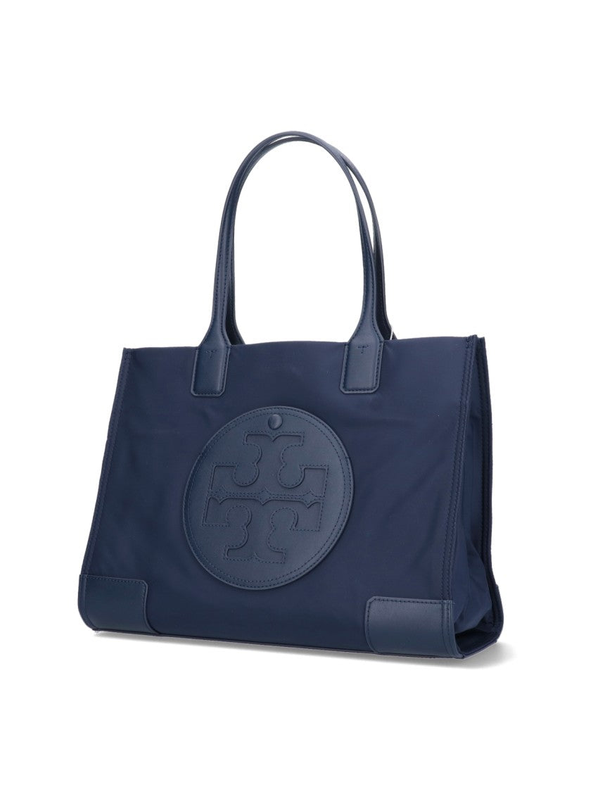 Tory Burch "Ella" Small Tote Bag - Navy
