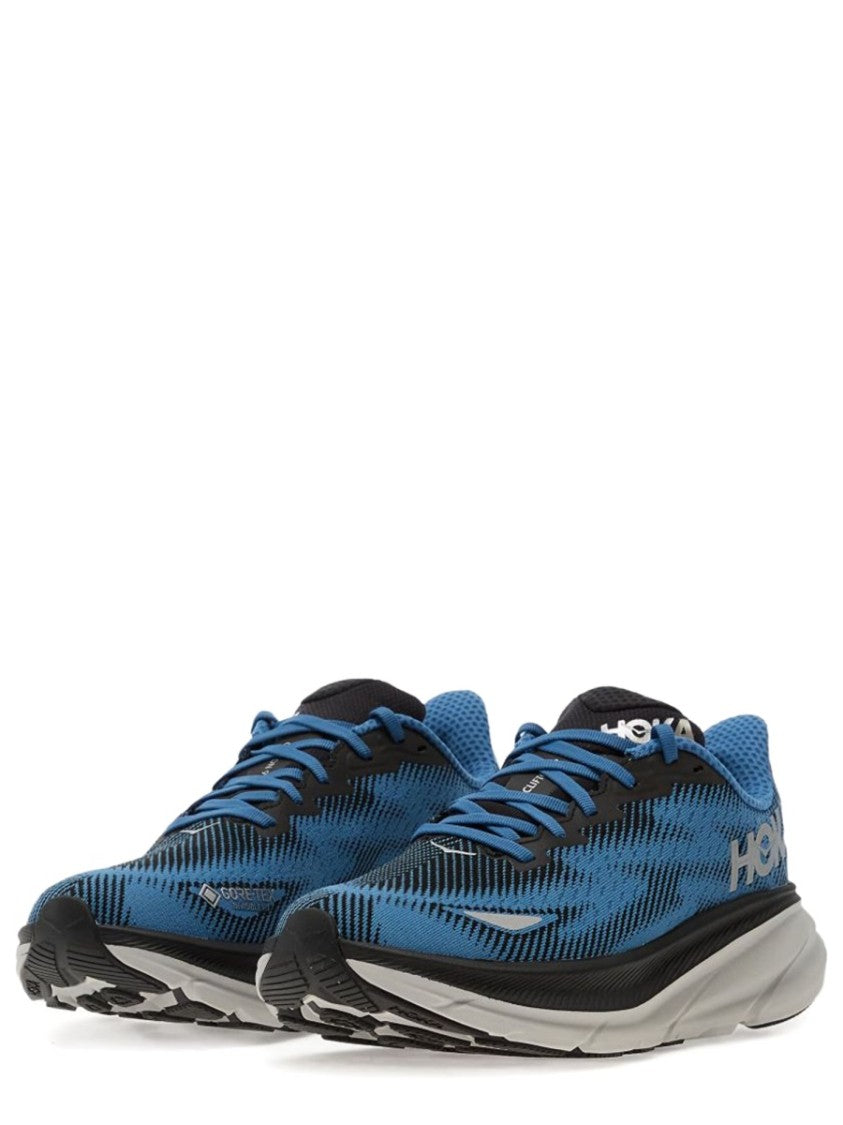 Hoka Blue Clifton 9 Fabric Sneakers