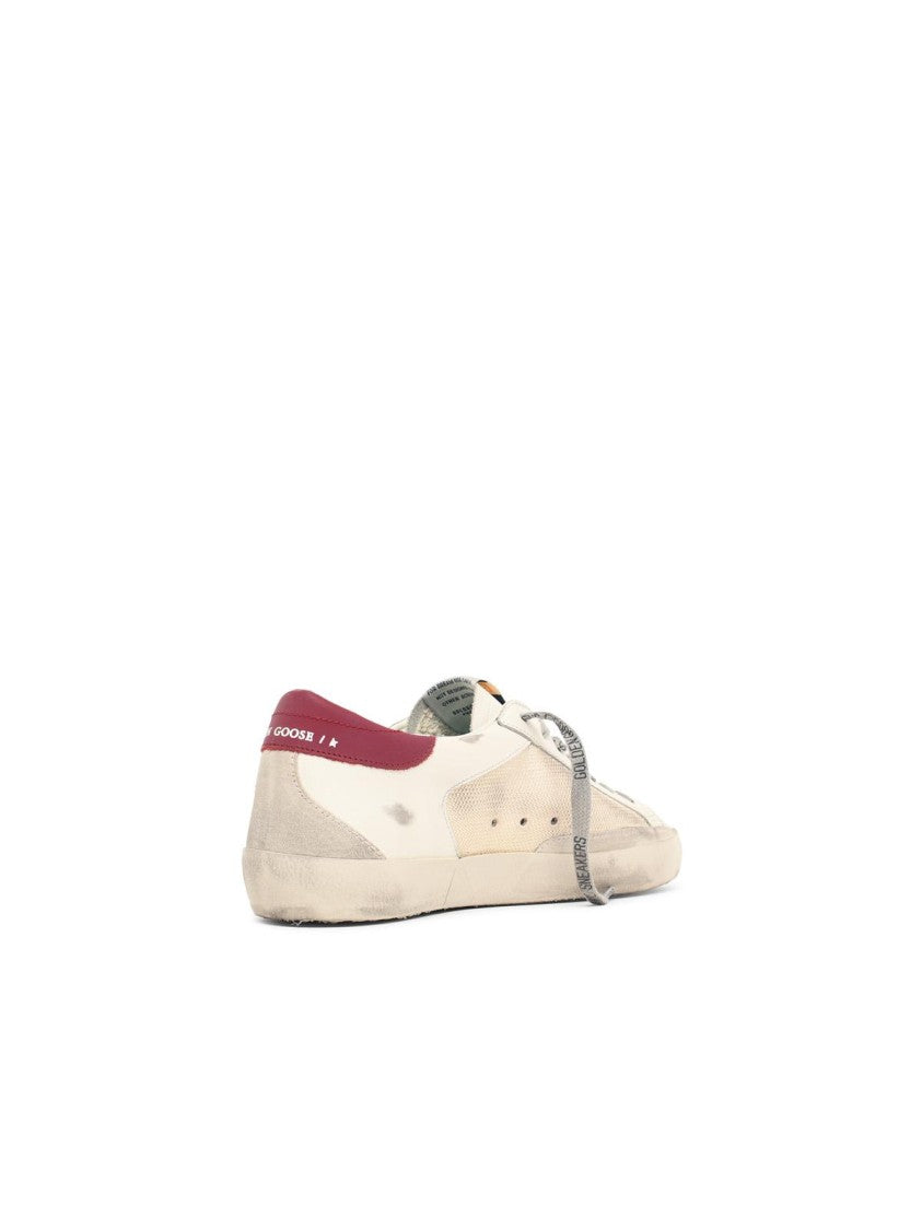 Golden Goose Beige Super Star Leather-Blend Sneakers