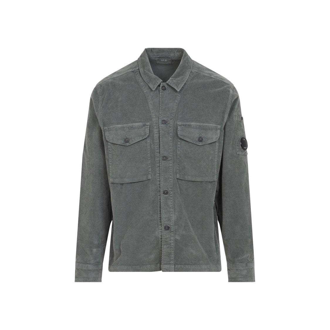 C.P. Company Textured Grey Shirt With Flap Pockets