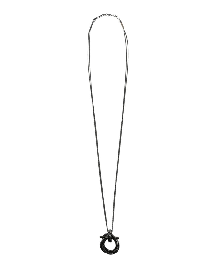 Ferragamo Gancini Crystal-Embellished Pendant Necklace