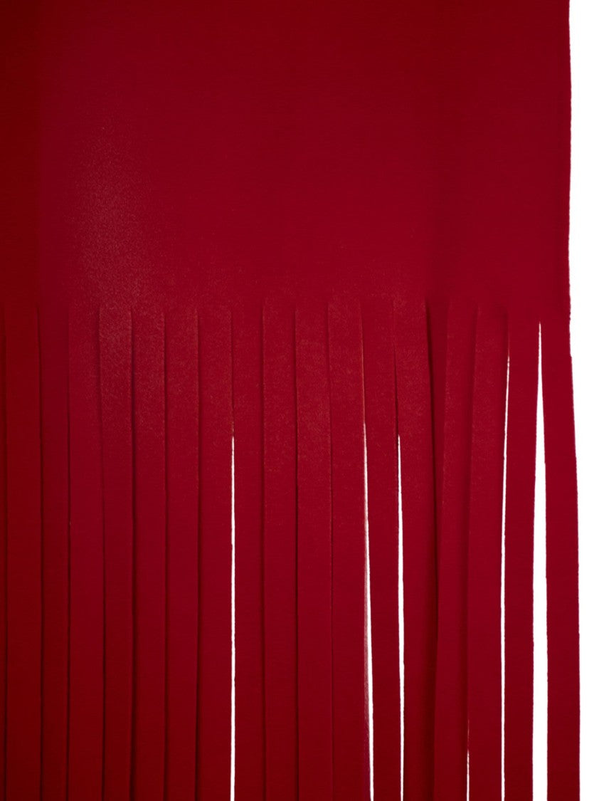 Sportmax Avocado - Long Scarf With Fringes