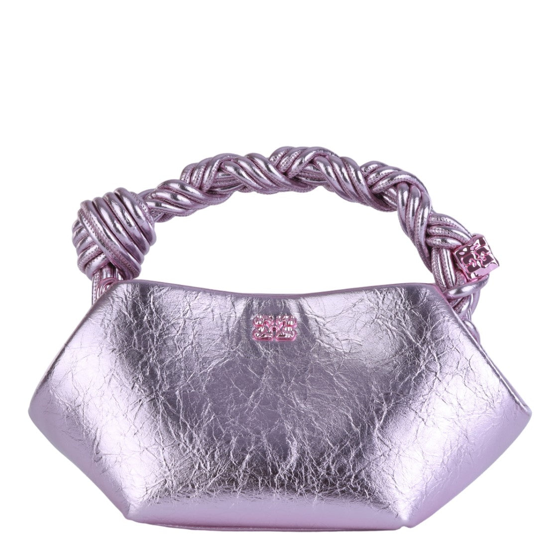 Ganni Geometric Handbag With Twisted Handle