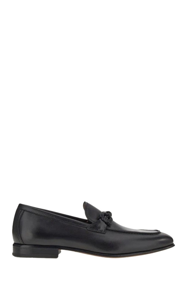 Salvatore Ferragamo Black Moccasin With Gancini Ornament