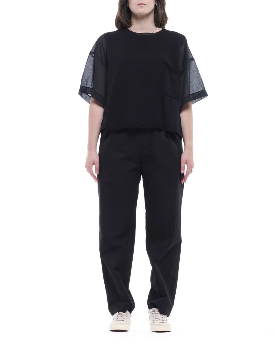 Pomandère Black Cotton Chino Pants