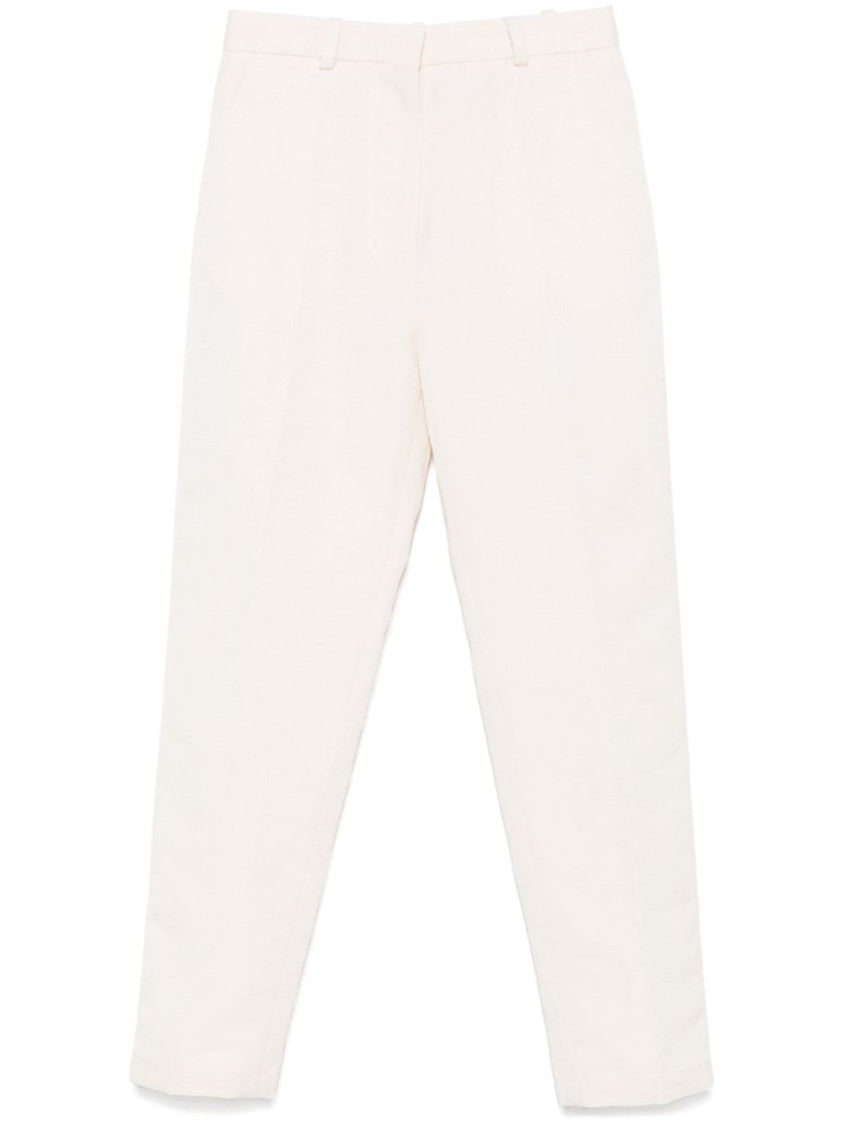 Jacquemus Tailored Beige Trousers With Concealed Front Closure