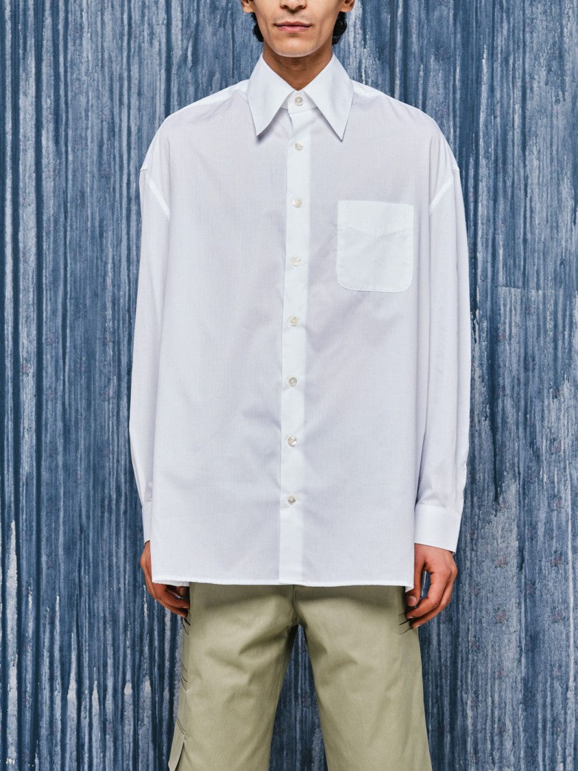 Namacheko White Grinda Pointed Collar Shirt
