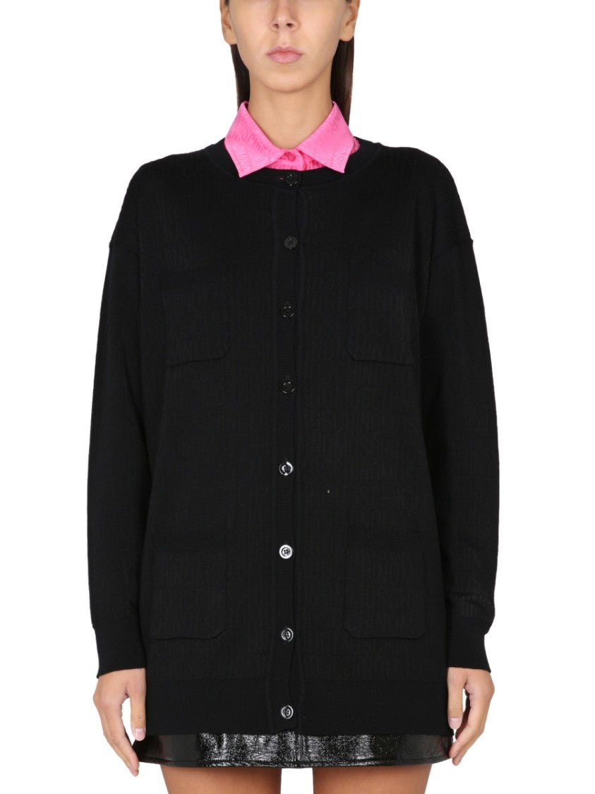 Moschino Relaxed Fit Virgin Wool Cardigan