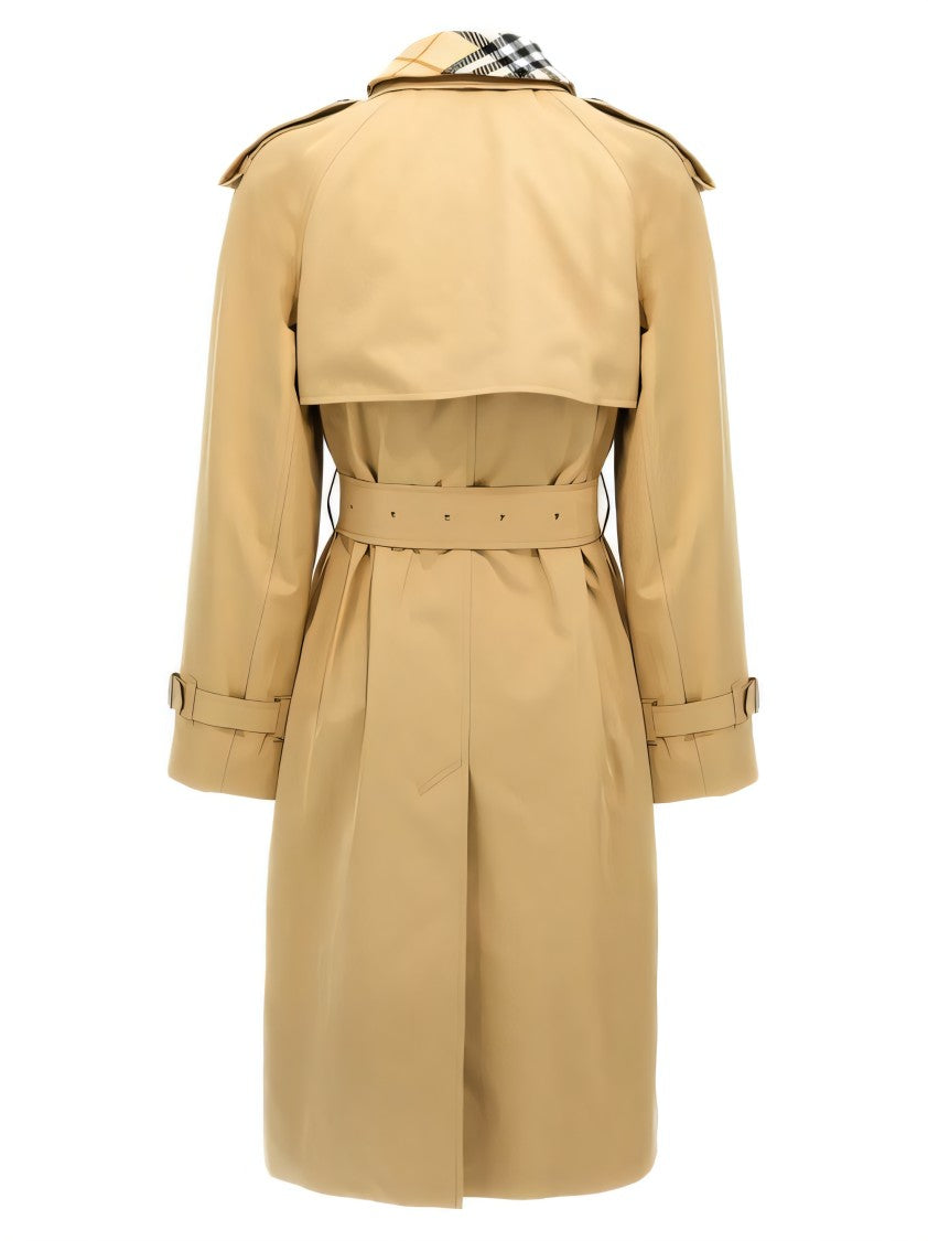 Burberry Double-Breasted Trench Coat With Belted Waist