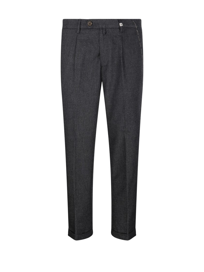 Myths Tailored Long Pants With Pleats And Textured Finish