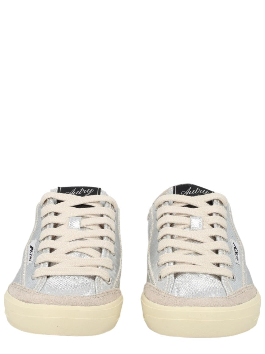 Autry Metallic Silver Canvas Windscape Sneakers