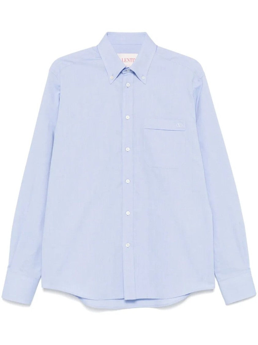Valentino `Vlogo Signature` Long Sleeve Oxford Shirt