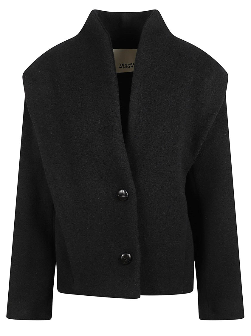 Isabel Marant Cropped Coat With V-Neckline
