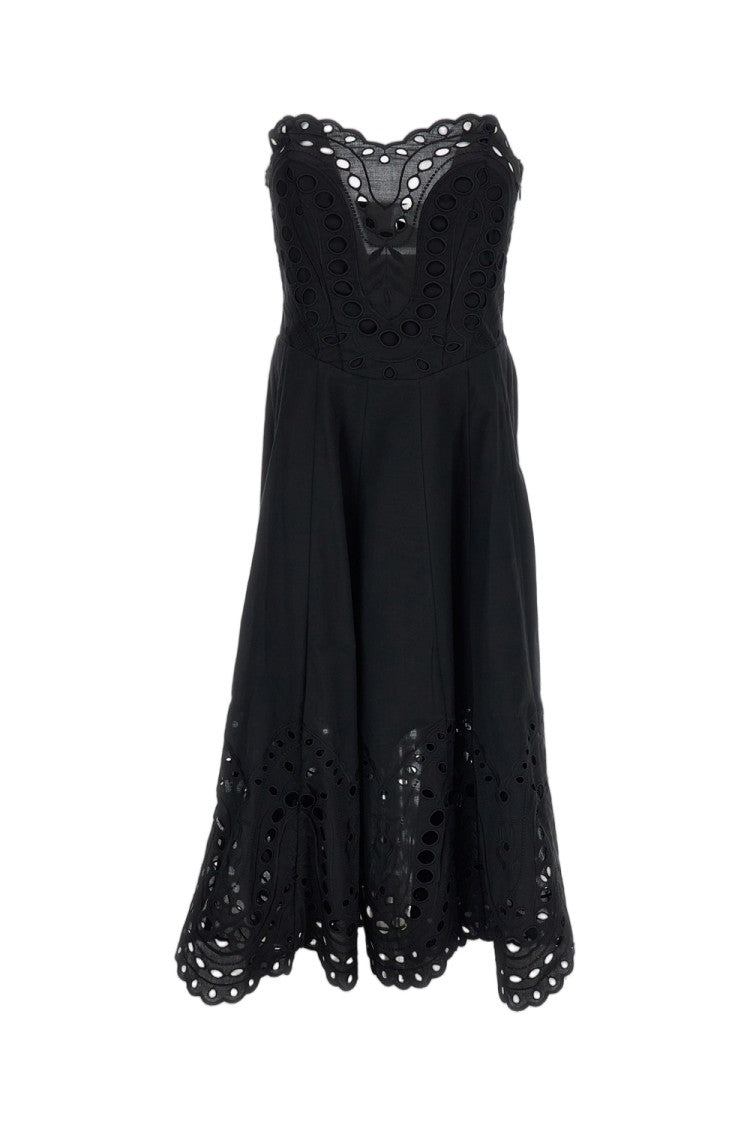 Charo Ruiz Ibiza Black Marlin Cotton-Blend Dress