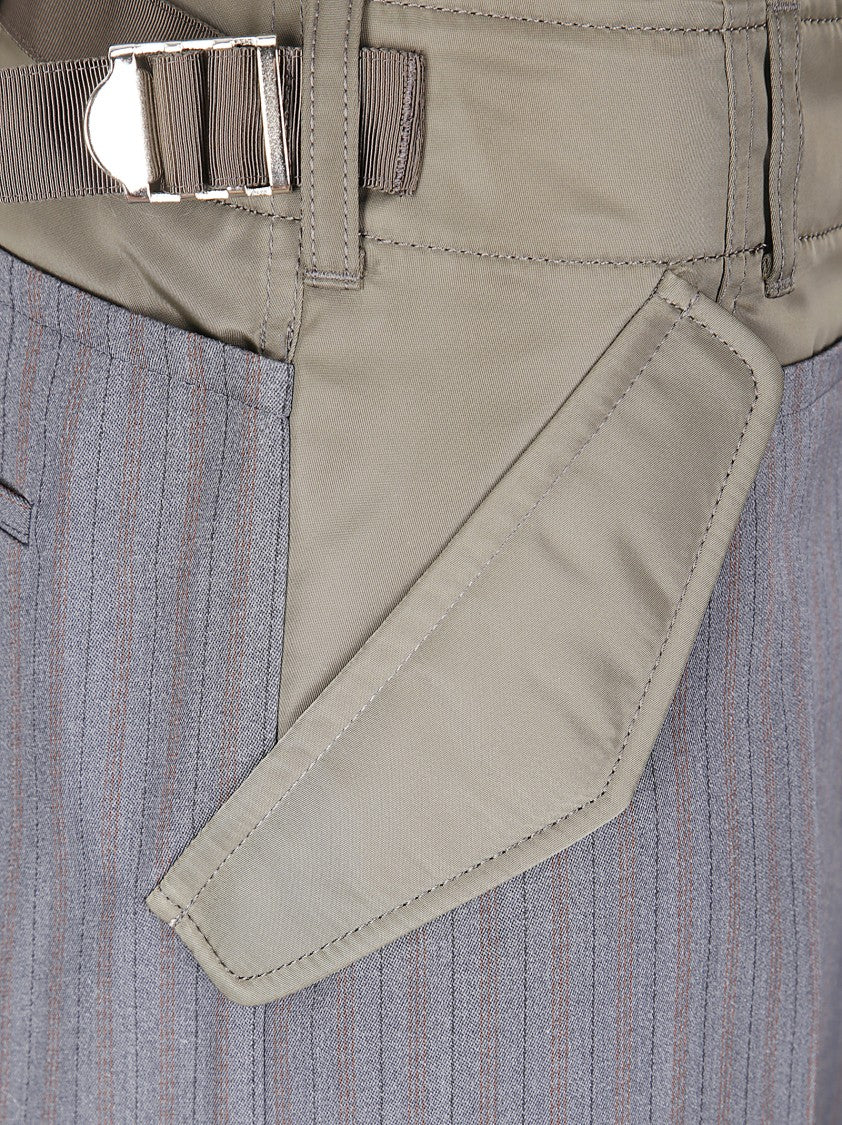 Sacai Stripe Doeskin Pants