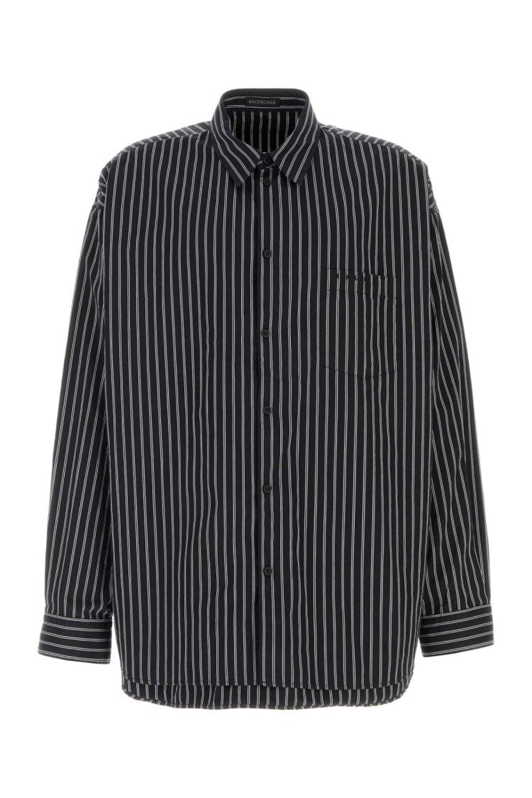 Balenciaga Embroidered Poplin Oversize Shirt