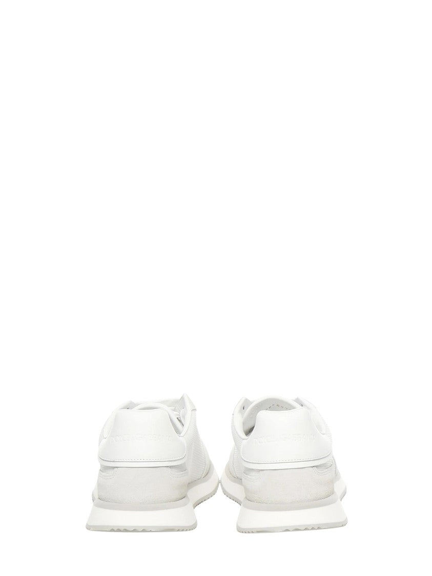 Dolce & Gabbana White Low-Profile Logo Leather Sneakers