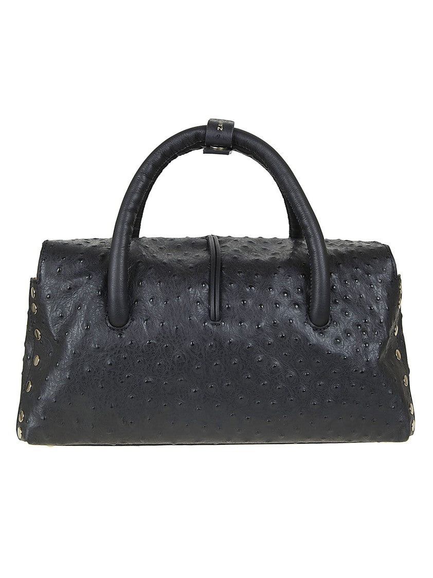 Zanellato Elongated Handbag In Soft-Touch Leather With Textured Finish
