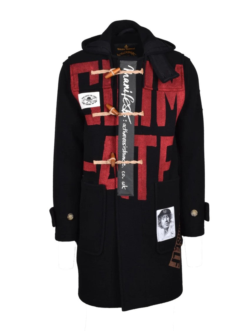 Vivienne Westwood Anglomania Black Wool-Blend Montgomery Coat
